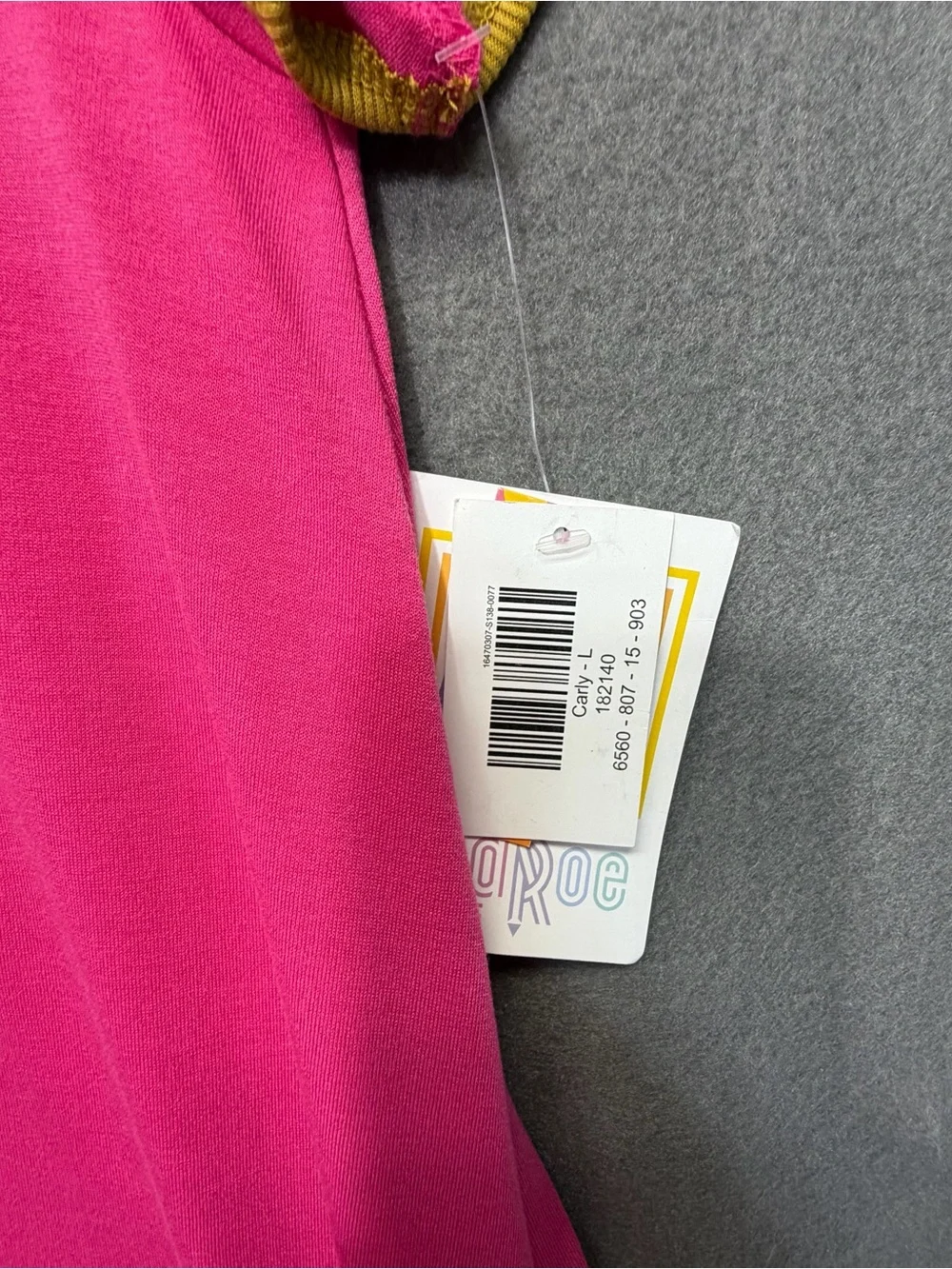 New with tags large Lularoe Pink Carly Dress - Picture 5 of 9